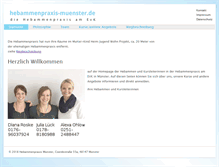 Tablet Screenshot of hebammenpraxis-muenster.de